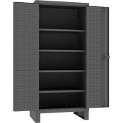 ® Durham Armoire robuste pour panneaux perforés et étagères, calibre 12, 36 po L x 24 po P x 78 po H, gris