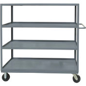 Durham Mfg® Stock Truck avec 4 étagères, 3000 lb. Capacité, 42-1/4"L x 24"L x 60"H, Gris