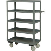 Durham Mfg® Stock Truck avec 5 étagères, 1200 lb. Capacité, 48"L x 24"L x 55-3/4"H, Gris