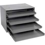 4-24 Compartment Transparent Organiser Box with Removable Sections - 48mm x  235mm x 382mm - Duratool