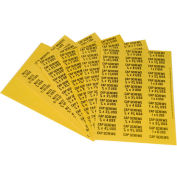 Durham Pressure Sensitive Labels 369-D697 - For Horizontal Drawer Cabinets - Silver Stainless Steel - Pkg Qty 4