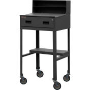 Durham Mfg. Sloped Mobile Open Base Shop Desk, Pigeonhole Riser, 23 « L x 20 « D, Gris