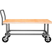 Durham Work Height Platform Truck WHPTA-WD-2448-8MR-95 with Wood Deck 24 x 48 Adjustable Height
