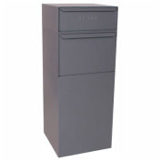 dVault Full Service Vault boîte aux lettres et colis Drop DVCS0015 - USPS approuvé - accès arrière - gris