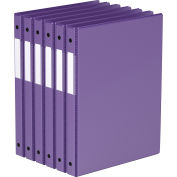 Davis Group Premium Economy Non-View Binder, Holds 100 Sheets, 5/8" Round Ring, Purple, Pack of 6