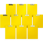 Presse-papiers Davis Group Premium format lettre, peut contenir des feuilles de 8-1/2 po x 11 po, jaune, paquet de 10