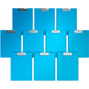 Presse-papiers Davis Group Premium format lettre, peut contenir des feuilles de 8-1/2 po x 11 po, bleu turquoise, paquet de 10