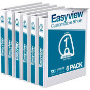 Classeur Easyview® Premium View de Davis Group, peut contenir 225 feuilles, anneau en D de 1 po, blanc, paquet de 6