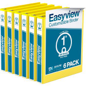 Classeur Davis Group Easyview® Premium View, Contient 200 feuilles, Anneau rond de 1 po, Jaune, Paquet de 6