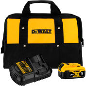 DeWALT® DCB205CK 20V MAX Battery & Charger Kit W/5.0Ah Li-Ion Battery, 30 Minute Charger & Bag