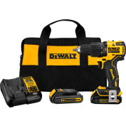 DeWALT® ATOMIC 20V MAX Cmpct Cordless Hammer Drill/Driver Kit, 1/2 », Brushless, Li-Ion, 2 vitesses