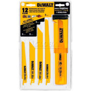 DeWALT® Bi-Metal Reciprocating Saw Blade Set, DW4892, 12 Piece Set W/Telescoping Case