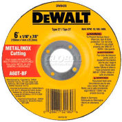 DeWalt DW8426 Metal & Stainless Cutting Wheel Type 27 6" Diameter 60 Grit Aluminum Oxide - Pkg Qty 25
