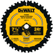 DeWALT® lames de scie circulaires, 24 dents, 7-1/4"Dia., 7000 rpm, qté par paquet : 10