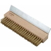 Winco BR-10 Oven Bristle Brush W/ Metal Scraper, Brass Wire - Pkg Qty 12