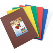 Winco CBST-1520 Cutting Board Set, 15"L, 20"W, 1/2"H, Assorted Colors