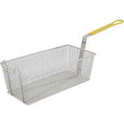 Winco FB-40 Heavy Duty Fry Basket, Rectangle, Yellow Plastic - Pkg Qty 6