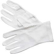 Winco GLC-L Cotton Gloves, Large, White, 12 Pairs