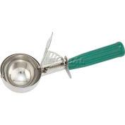 Winco ICD-12 Ice Cream Disher W/ Plastic Handle, Size #12, Green - Pkg Qty 10