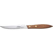 Winco K-438W Couteau à steak, 4-3/8"L, manche en bois, pointe pointue, 12/paquet