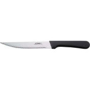 Winco K-60P Jumbo Steak Knife W / Pointe pointue, 5 « L, poignée pastique noire, lame dentelée, 12 / paquet