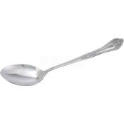 Winco LE-11 Elegance Solid Spoon, 11"L, Stainless Steel - Pkg Qty 24