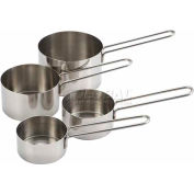 WINCO MCP - 4P 4 pièces mesurant Cup Set, inox w/fil d’acier manche, qté par paquet : 12