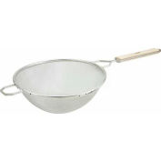 Winco MST-10S Fine Mesh, 10-1/4" Diameter, Stainless Steel - Pkg Qty 12