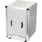 Distributeur de serviette de table comptoir WINCO NH-5, 4-3/4" L, 3-3/4" W, 5-1/2 « H, acier inoxydable, qté par paquet : 10