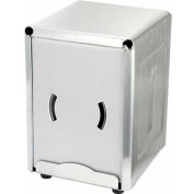 Distributeur de serviette de table comptoir WINCO NH-5, 4-3/4" L, 3-3/4" W, 5-1/2 « H, acier inoxydable, qté par paquet : 10