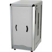 Distributeur de serviette de table comptoir WINCO NH-7, 4-3/4" L, 3-3/4" W, 7-1/2 « H, acier inoxydable, qté par paquet : 10