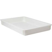 WINCO PL-3N pâte boîte, 26" L, 18-1/2" W, 3 « H, polypropylène, blanc, Multi-empilable, qté par paquet : 6