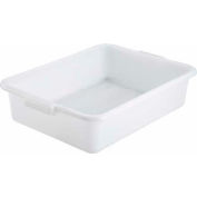Winco PL-5W Dish Box, White, 20"D x 15"W x 5"H, NSF - Pkg Qty 6