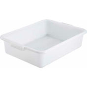 Boîte à vaisselle Winco PL-5W, blanc, 20 po P x 15 po l x 5 po H, NSF, qté par paquet : 6