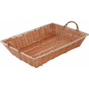 Winco PWBN-16B Rectangular Woven Basket with Handles - Pkg Qty 12