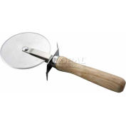 Winco PWC-4 Diameter Blade Pizza Cutter with Wooden Handle - Pkg Qty 12
