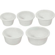Winco RP-3W Plain Ramekins, 3 oz, Mélamine, Blanc, 12 par paquet