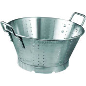 Winco SLO-16 Colander W/ Base, 16 Qt., 16-1/2"D, Stainless Steel
