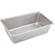Winco SPFP6 Full-Size Perforated Food Pan, 20-3/4"L, 12-1/2"W, 6"H, Stainless Steel - Pkg Qty 6