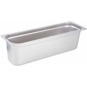 WINCO SPJL - 6HL demi-taille longue bain-marie, 21" L, 6-1/2" W, 6 « H, acier inoxydable, Standard poids, qté par paquet : 6