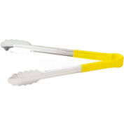 WINCO UTPH-12Y utilitaire Tong résistant à la chaleur, résistant à la chaleur, 12" L, jaune, qté par paquet : 12