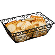 Winco WBKG-9 Rectangular Black Wire Fruit Basket - Pkg Qty 24