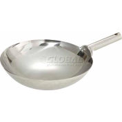 Wok de WINCO WOK-16W W / poignée soudée, 16" D, inox, qté par paquet : 12