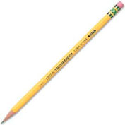 Dixon® Ticonderoga Woodcase HB #2 Pencil With Eraser, Soft, Yellow Barrel, Dozen