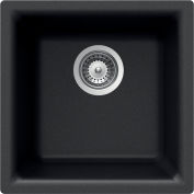 Houzer® E-100U MIDNITE Quartztone Series Granite Dual Mount Bar/Prep Sink, Black