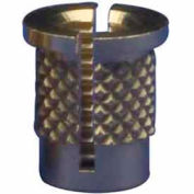 Insert à fixation par pression, rainure inversée, 2-56, laiton, 260-002-Rs, qté par paquet : 50