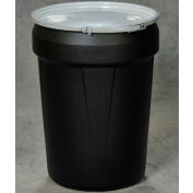 Eagle Blue Plastic Lab Pack Drum 1601MBBG with Metal Lever Lock & Bung Lid - 30 Gallon