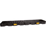 Eagle 1647BD 4 Drum In-Line Spill Containment Platform - Black with Drain