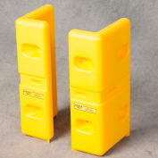 Eagle HDPE Corner Protector, Yellow, 6"L x 10"W x 21"H (Set of 2), 1720