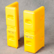 Aigle protecteur de coin HDPE, jaune, 6" L x 10 « L x 21 » H (jeu de 2), 1720